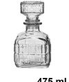 Pack 24 Botellas Cristal Licor 475 ml / Medidas 16x9x9cm