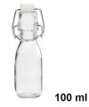 Pack 72 Mini Botellas Cristal c/tapón Hermético 100 ml/ Medidas 14x5,5x5cm