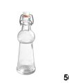 Pack 96 Mini Botellas Cristal Licor  c/ Tapón Hermético 50ml / Medidas 4x4x14cm