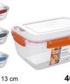 Pack 12 Tapper PRO - Rectangular Hermético 4000ml / Medidas 20x28x13cm
