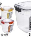 Pack 18 Tapper PRO - Rectangular Hermético 3200ml / Medidas 18x18x19cm