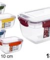 Pack 24 Tapper PRO - Rectangular Hermético 1800ml / Medidas 15x20x10cm