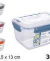 Pack 12 Tapper PRO - Rectangular Hermético 3000ml / Medidas 17.5x23.5x13cm