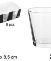 Pack 72 Vasos Cristal Whisky Terra 260 ml/ Medidas 8.5x8.5x8.5cm