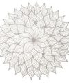 Pack 36 Salvamantel PvC -FLOWER  Gris  / Medidas 38cm