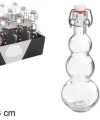 Pack 48 Botellas Cristal Espiral c/ tapón Hermético 150 ml  / Medidas 6x6x18cm