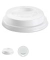 Pack 100 unds Tapa Travel con Agujero PS para Vaso Cartón 8Oz Blanc