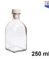 Pack 48 Botellas Cristal FRASCAS c/ Tapón Silicona 250 ml / Medidas 15x6x6cm