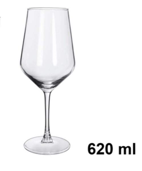 Pack 24 Copa Cristal Vino Excali-PRO 620 ml / Medidas 9x9x25cm