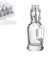 Pack 96 Botellas Cristal c/tapón Hermético 80ml / Medidas 13x5x5cm