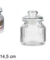 Pack 18 Botes Cristal Tapa Hermética 600 ml / Medidas 11x11x14.5cm