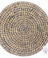 Pack 24 Salvamanteles Maíz Redondo Cosido Plástico Negro 40cm / Medidas 40x1,5cm