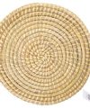 Pack 24 Salvamanteles Maíz Redondo Cosido Plástico Natural 40cm / Medidas 40x1,5cm