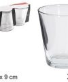Pack 24 Vasos Cristal Agua Cónico  230ml / Medidas 8,2x8,2x9cm
