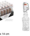 Pack 96 Botellas Cristal Cuadradas c/tapón Hermético 50ml / Medidas 3.5X3.5X14cm