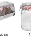 Pack 12 Botes Cristal Hermético-PRO  1.700 ml / Medidas 11x11x20cm