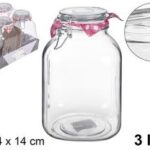 Pack 8 Botes Cristal Hermético-PRO  3 L / Medidas 24x14x14cm