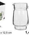 Pack 12 Jarras Cristal Apilables 1,40 L / Medidas 20.5x17x12,5cm