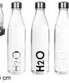 Pack 12 Botellas Agua Cristal Transparente H2O 1 L ./ Medidas 31x8x8cm