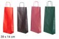 Pack 40 Bolsas kraft / Regalo Botellas Colores Surtidos / Medidas  39x14 cm