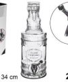 Pack 4 Botellas Cristal Laurel c/tapón Hermético con Grifo 2 L / Medidas 12x18x34 cm