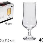 Pack 24 Copas Cristal Beer & Cerveza Alexandro 400 ml / Medidas 19x7,5x7,5cm
