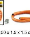 Pack 2 Mangueras + Abrazaderas Gas Butano / Medidas 150x1.5x1.5cm