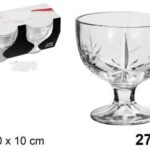 Pack 24 Copas Cristal  Postre & Helado Vicenza 270 ml / Medidas 10x10x10cm