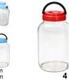 Pack 6 Botes Cristal Multiusos c/tapa Colores Plástico 4L / Medidas 15.5x15.5x27cm