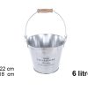 Pack 12 Cubos Metal Redondo Decorado 6L / Medidas 18x22x22cm