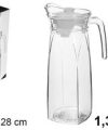 Pack 12 Jarras Cristal c/tapa PRO 1,3 L/ Medidas 11x16x28cm