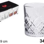 Pack 48 Vasos Cristal PRO-3-Whisky 340 ml / Medidas 8x8x9cm