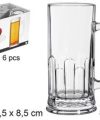 Pack 24 Jarras Cristal Beer & Cerveza  PRO -575ml / Medidas17,5x12,5x8,5cm