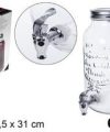 Pack 6 Botes Cristal Dispensador Bebidas c/Grifo 5L / Medidas 16x22x27cm