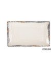Pack 12 Fuentes Porcelana Rectangular Albus Elite Brillo / Medidas 25.3x15x2 cm