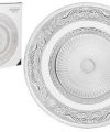 Pack 12 Platos Cristal Phoenix 33 cm / Medidas  33x33x2cm