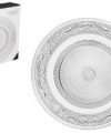 Pack 36 Platos Cristal Phoenix 25 cm / Medidas  25x25x2cm