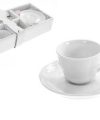 Pack 72 Tazas c/ Plato Porcelana Café 90ml
