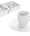 Pack 72 Tazas c/ Plato Porcelana Café Cortado 130ml