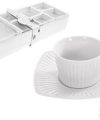 Pack 48 Tazas c/ Plato Porcelana Café c/ Leche 230ml