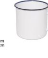 Pack 24 Tazas Latón Esmaltadas Blanca 8 cm / Medidas 8x11,5x8,7cm