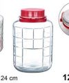 Pack 6 Botes Rosca Cristal PRO / Asa Roja 12 L / Medidas  24x24x36cm