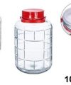 Pack 6 Botes Rosca Cristal PRO / Asa Roja 10 L / Medidas  22x22x35cm