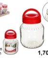 Pack 12 Botes Rosca Cristal PRO  / Asa Roja 1,7 L / Medidas 17x13,5x13,5cm