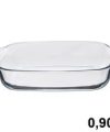 Pack 12 Fuentes PRO/ Cristal Rectangular 900 ml / Medidas 20x17x5cm
