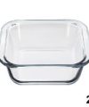 Pack 6 Fuentes PRO/ Cristal Cuadrada 2 L / Medidas 30x20x6cm