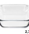 Pack 6 Fuentes PRO/ Cristal Cuadrada 2.7 L / Medidas 35x22x6cm