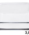 Pack 6 Fuentes PRO/ Cristal Cuadrada 3.8 L / Medidas 38x25x7cm