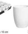 Pack 36 Tazas Mug Cónica Cerámica Blanca 350 ml / Medidas 11,5x8x10cm