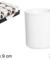 Pack 24 Tazas Mug Cónica Cerámica Blanca 300 ml / Medidas 11,5x8x9cm